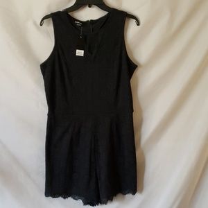 New Bebe Black lace Romper